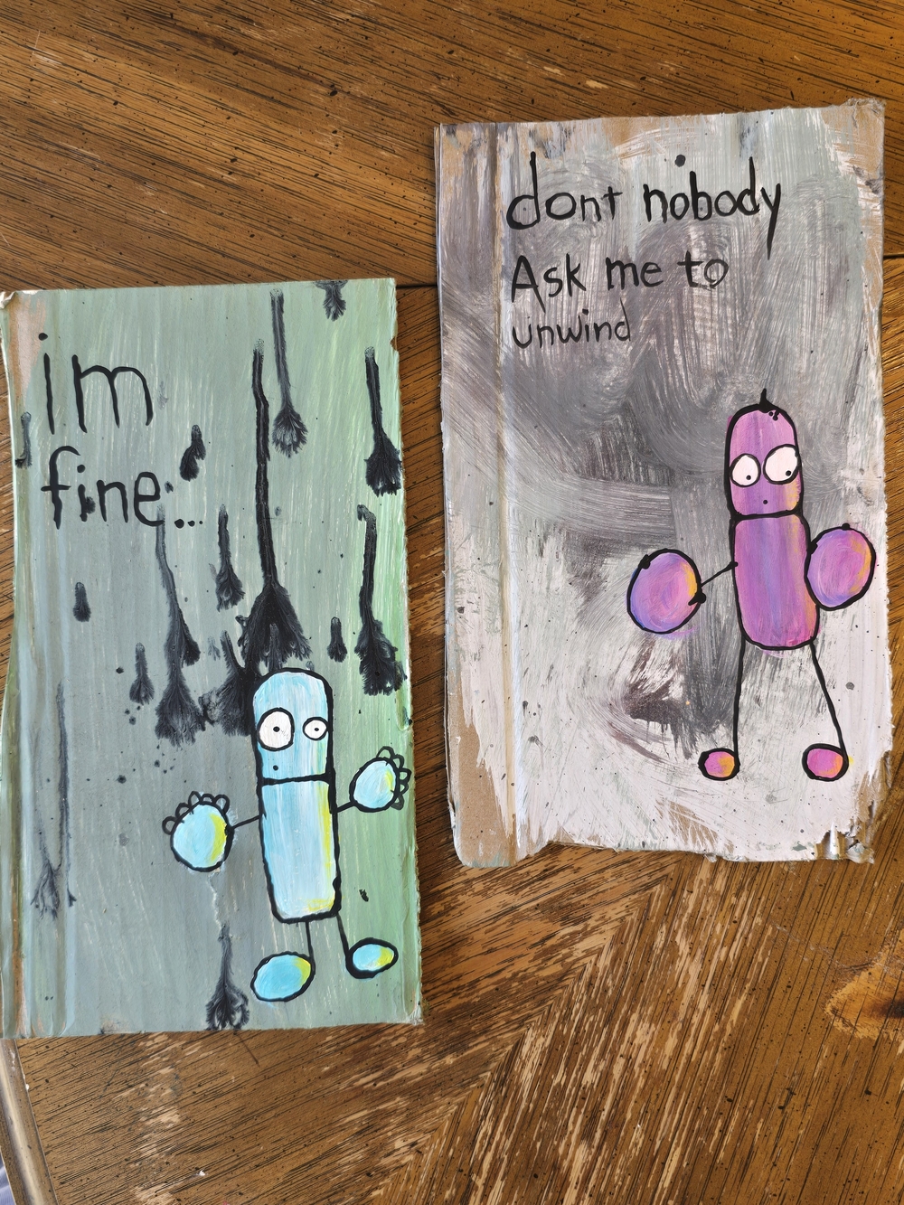 Original Painting SetAcrylic on Reclaimed Cardboard